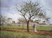 Camille Pissarro Pang plans Schwarz house oil painting reproduction